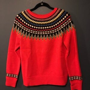 JCrew Fair Isle Ski Sweater (Orange)